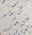 Esquiador en la montaña nevada Arte de la pared Deporte Blanco Nieve Esquí Decoración de la habitación por Knife 04